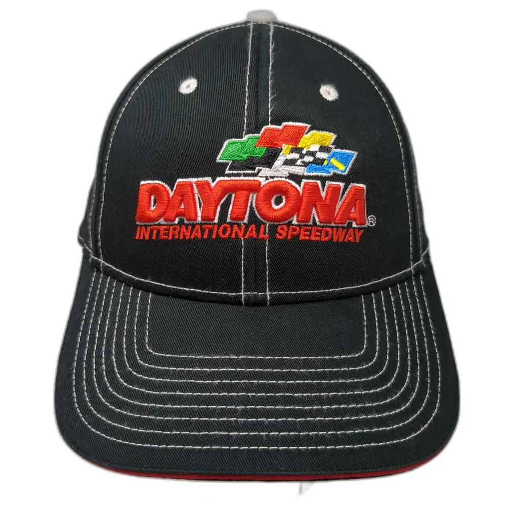 NASCAR Baseball Cap Black One Size Daytona International Speedway Racing Hat